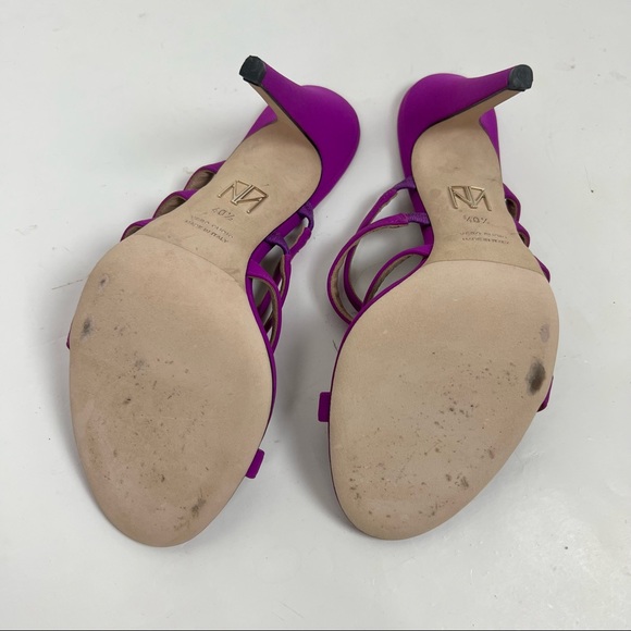 Tamara Mellon Slash 4” heel open toe with pvc panel strap in magenta Size 40.5 - Picture 8 of 9